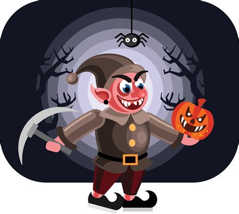 Evil Dwarf Halloween Character 46513376 Vector Art At Vecteezy