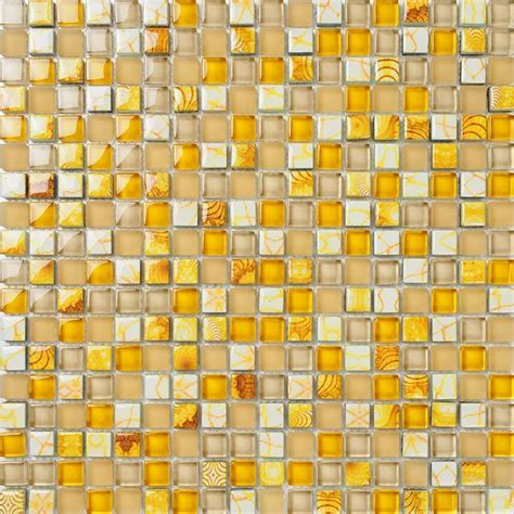 Giallo Mosaico Di Vetro Di Cristallo EHGM1008D Per Piastrelle Della