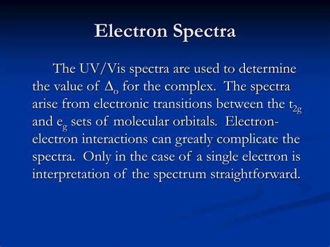 PPT The Electronic Spectra Of Coordination Compounds PowerPoint