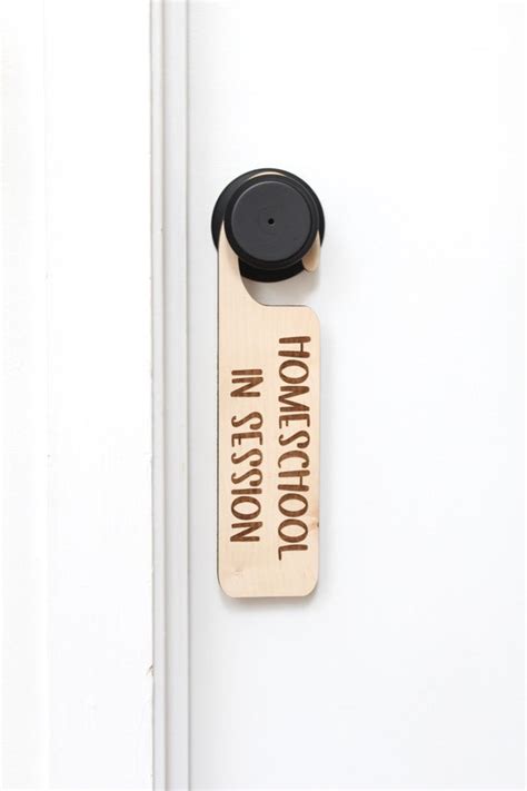 Homeschool In Session Door Hanger Sign Office Sign Laser Etsy