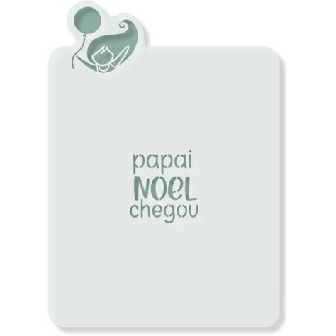 Estêncil para Macaron Papai Noel Chegou