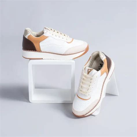 Tenis Derene Casual Multicolor Blanco Y Cafe High Quality Derene