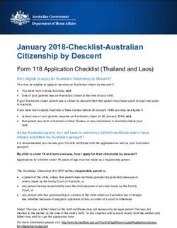 January 2018 Checklist Australian Citizenship By Descent VFS Global