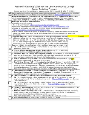 Fillable Online Media Lanecc Academic Advising Guide For Lane Community