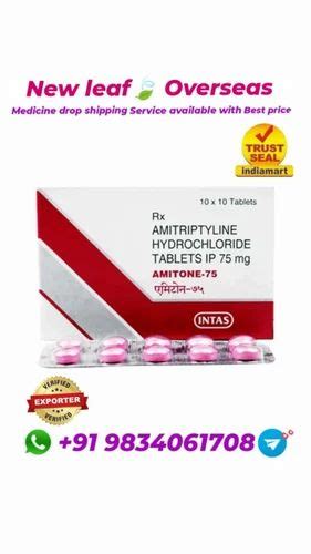 Amitriptyline Hydrochloride Amitone 75 Mg Tablets At Rs 80 Stripe