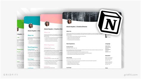 The 7 Best Notion Resume Templates And Digital Cv Templates Gridfiti