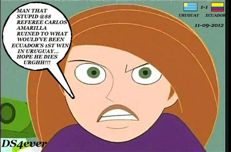 Kim Possible angry to the misscall of the referre by DS4ever on DeviantArt