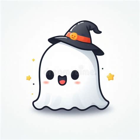 Cute Ghost Halloween Isolated on White Background, Png Clipart Sticker ...