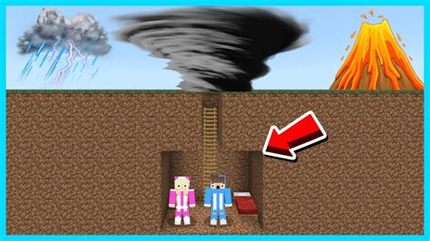 MIPAN ZUZUZU Buat Rumah Aman Vs Tornado Dan Petir Di Minecraft RUMAH