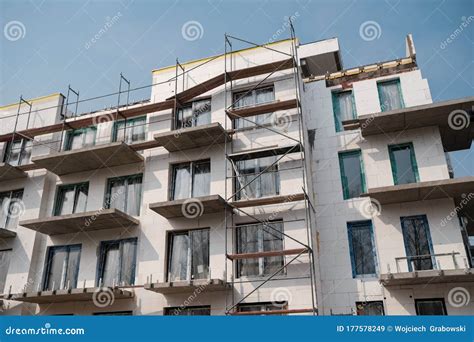 Construction of a Block of Flats Stock Image - Image of architectural ...