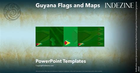 Guyana Flags And Maps Powerpoint Templates