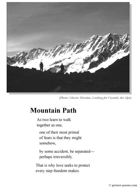 Picture/Poem Poster: Mountain Path