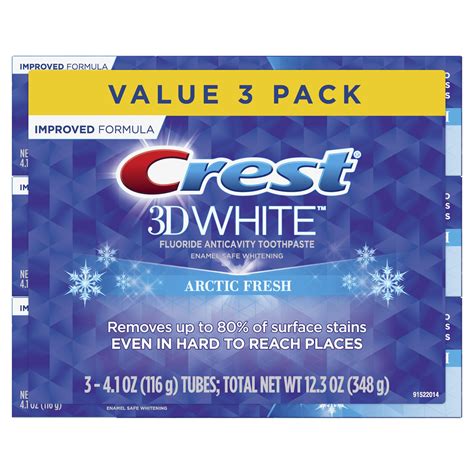 Crest D White Whitening Toothpaste Arctic Fresh Oz Pack Of