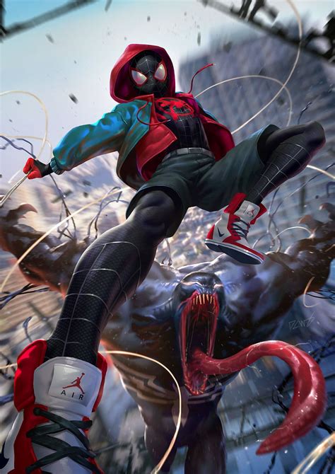 Venom poster digital art #Venom Miles Morales #Spider-Man #Nike Derrick ...