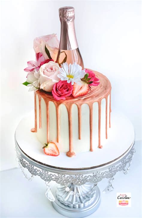 Pink Champagne Bottle Cake