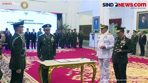 Sah Jokowi Resmi Lantik Letjen Agus Subiyanto Jadi KSAD Video