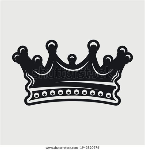 Royal Crown Silhouette Printable Vector Design เวกเตอร์สต็อก ปลอดค่า