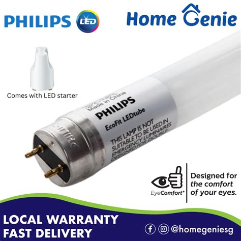 Philips Ecofit T8 LED Tube 8w 2ft 16w 22w High Output 4ft Cool