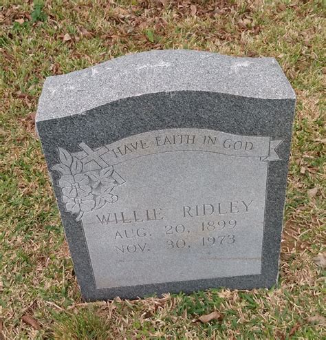 Willie Ridley M Morial Find A Grave