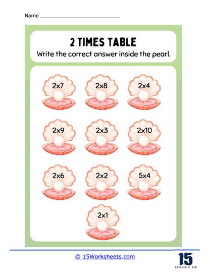 2 Times Table Worksheets Library