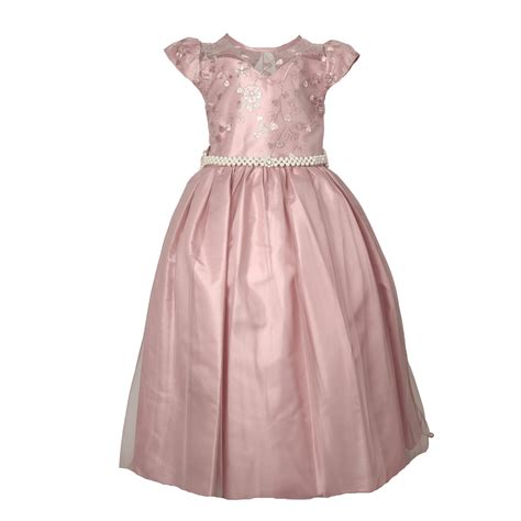 Vestido De Festa Infantil Rose Daminha Longo Xuxuzinhos Baby