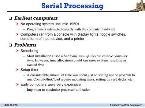 Serial Processing Operating System Lasopadisc