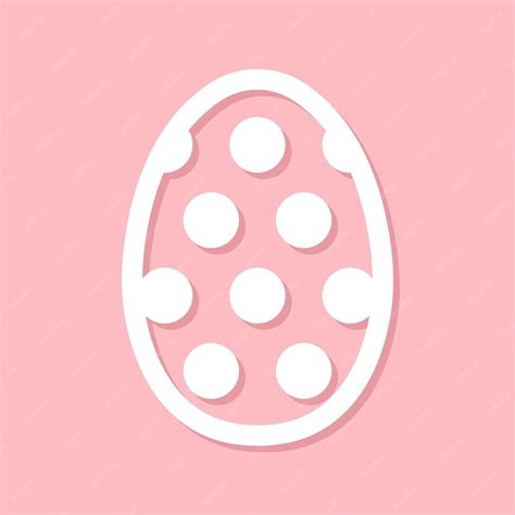 Premium Vector Polka Dot Decorated Easter Egg White Holiday Design