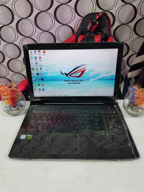 Laptop Gaming Asus Rog Gl503ge Scar Ram 16gb Ssd 256gb1tera Gtx 1050ti Dual Vga Elektronik