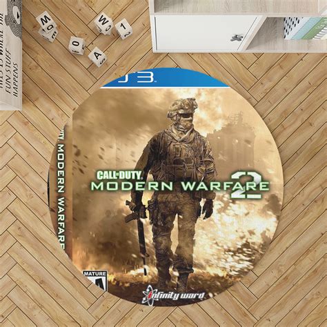 Modern Warfare 2 PlayStation 3 disc Round Rug Carpet - Bluecatstore ...