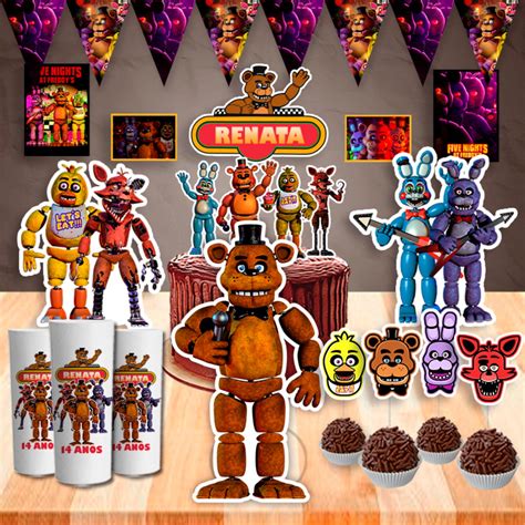 Five Nights At Freddys Fnaf Kit Festa Em Casa Elo7