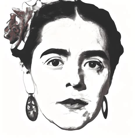 Sketch A Portrait Of Frida Kahlo Translucent Stencil Creative Fabrica