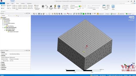 Ansys Workbench Local Mesh Layered Tetra Youtube