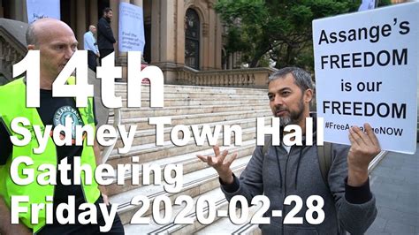 14th Sydney Town Hall Gathering In Support Of Julian Assange 2020 02