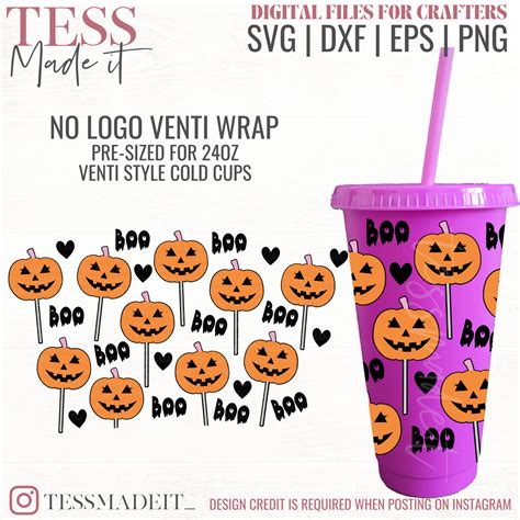 Pumpkin Cold Cup SVG Starbucks SVG No Hole Tess Made It