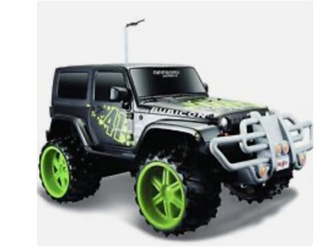 Maisto 1 16 RC Jeep Wrangler Rubicon Black Green EBay