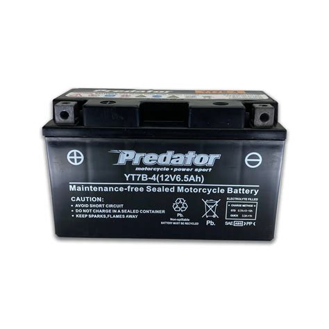 YT7B 4 Predator Motorcycle Battery Battery Empire