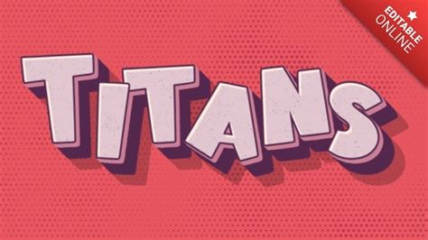 Titans Efeito Toons Gerador De Efeitos De Texto