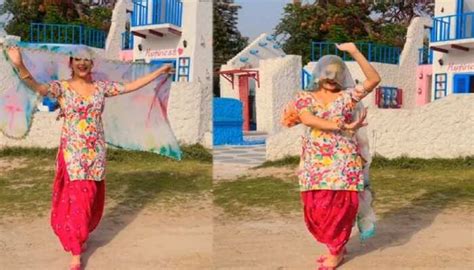 Sapna Choudhary Dances In Colourful Patiala Suit To Her Hit Haryanvi ...