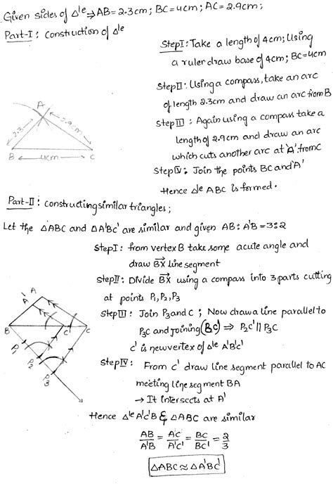 Construct A Triangle Of Scale AB 2 3 Cm BC 4 Cm And AC 2 9 Cm