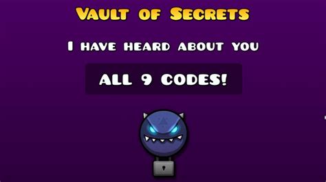 All Codes For Geometry Dash Vault YouTube