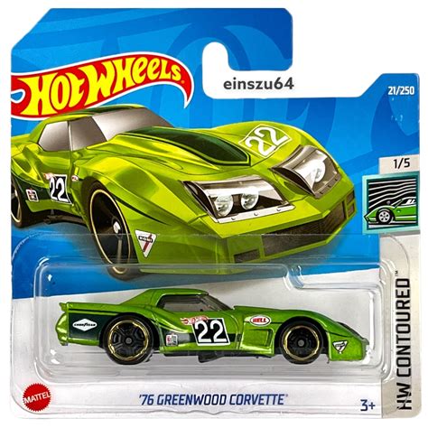 Hot Wheels 2022 ´76 Greenwood Corvette Hw Contoured 15 Hcw80 2 Einszu64