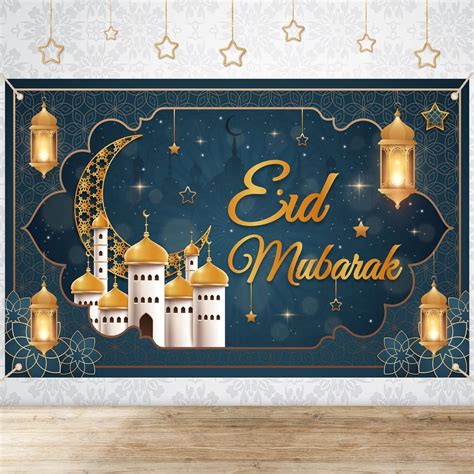 Amazon Avezano Eid Mubarak Backdrop Muslim Ramadan Eid Mubarak