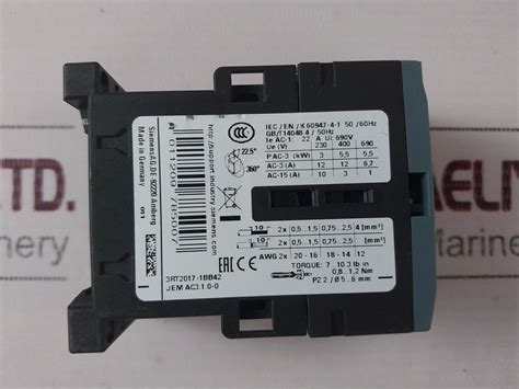 Siemens Sirius Rt Bb Contactor V Aeliya Marine