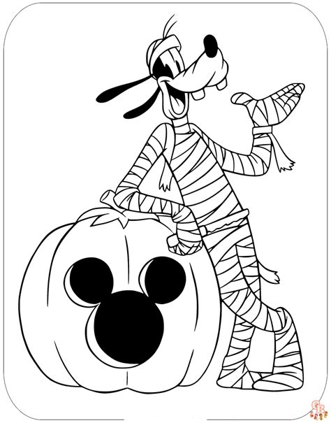 Mickey Mouse Halloween Coloring Pages For Kids