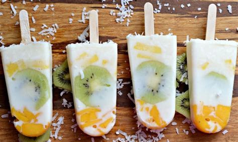 Homemade Frozen Fruit Bars Recipe With Frozen Yogurt And Fresh Fruit