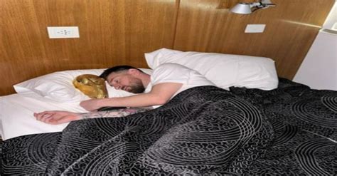 Lionel Messi wakes up to live the dream, posts pictures of sleeping with World Cup trophy in ...