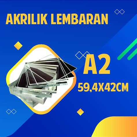 Jual Akrilik Acrilik Acrylic Lembaran A Mm Bening X Cm Laser