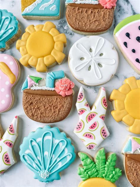 Decorated Summer Sugar Cookies