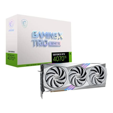 VGA การดแสดงผล MSI GEFORCE RTX 4070 TI GAMING X TRIO WHITE 12G