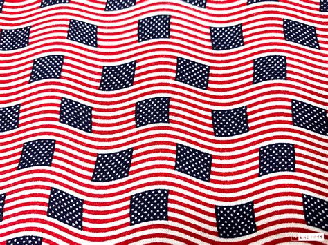 Blue Eagles And American Flag Patriotic Cotton Fabric By The Yard Made